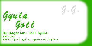 gyula goll business card